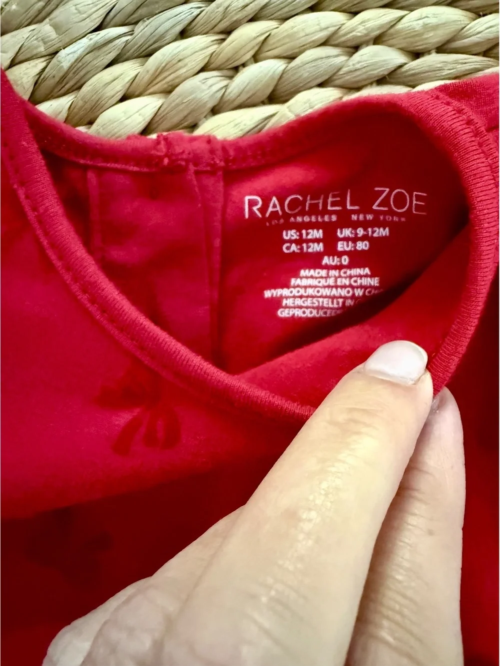 Rachel Zoe Red Tulle Dress Sz 12 Months EUC